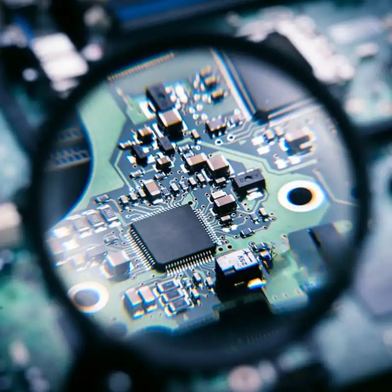 CCD vision camera automatically aligning the laser on a high-density PCB