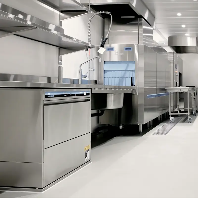 Seamless laser welding and hygienic laser cleaning for commercial kitchen equipment