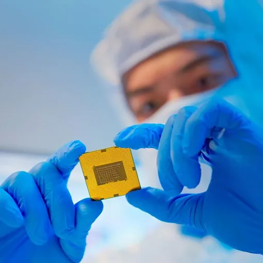 Motherboards loaded with microchips undergoing burn-in testing inside a high-temperature test chamber