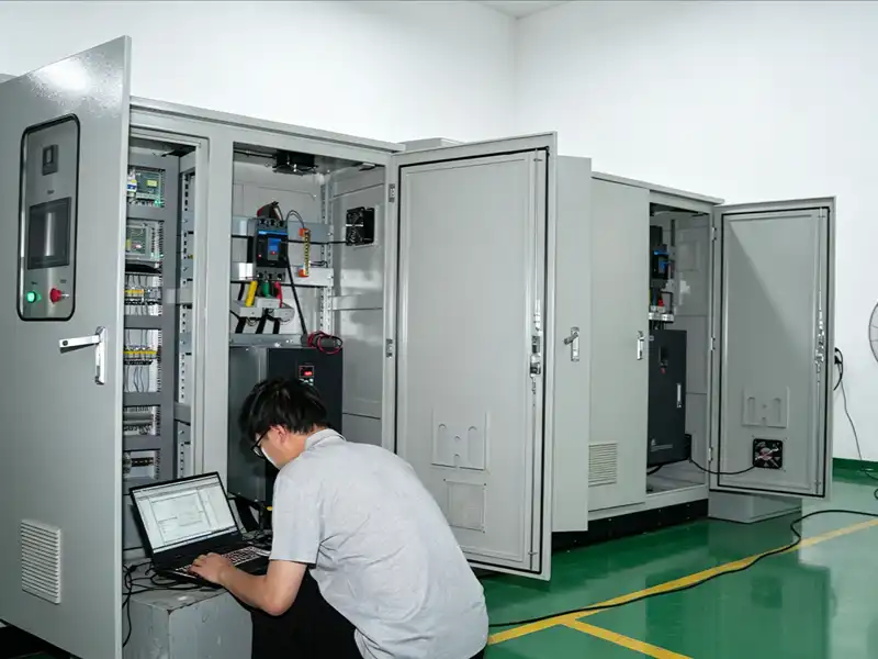 JCT professional engineering and R&D team testing industrial laser machines.