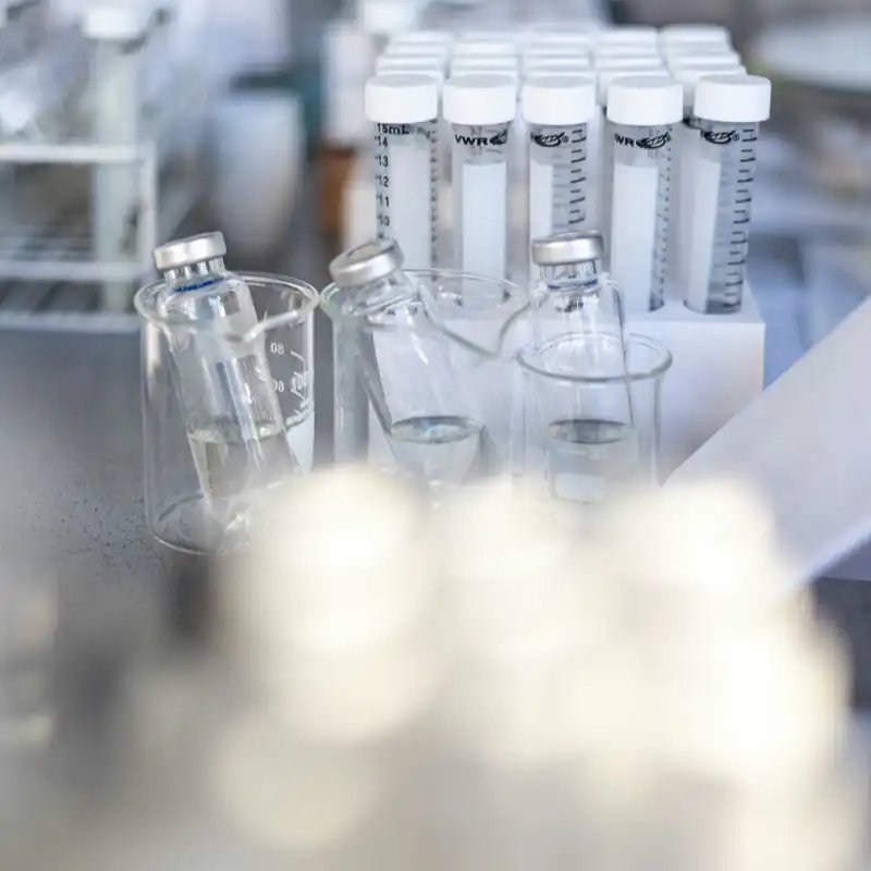 Sterile medical packaging undergoing long-term ASTM F1980 accelerated aging in a constant climate chamber