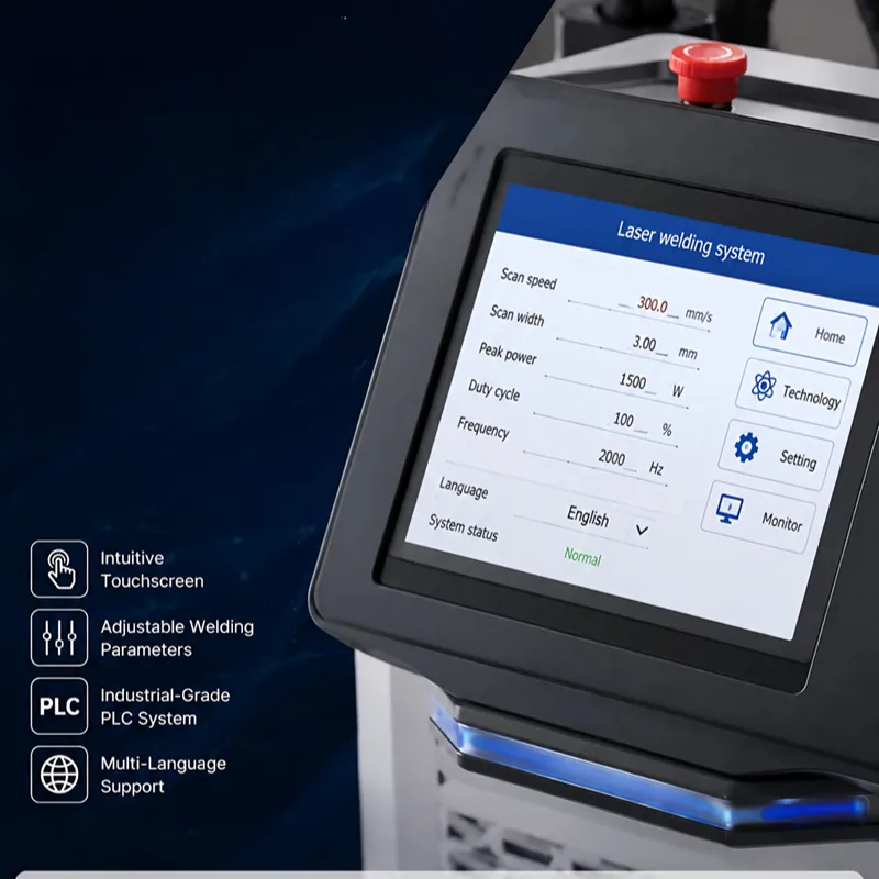 plc touchscreen control panel for lazer welder