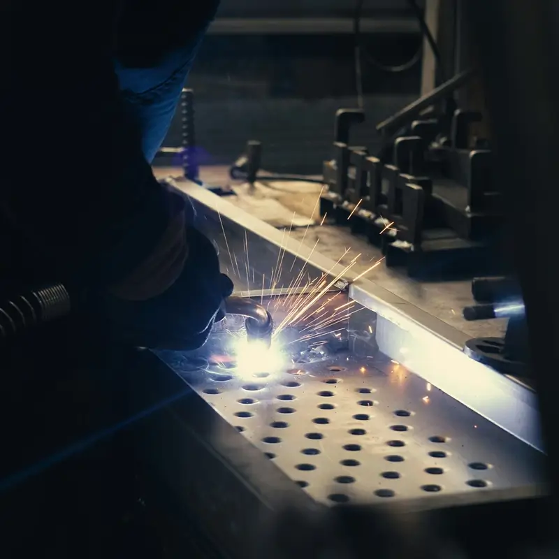 Handheld laser welding and rust cleaning machine processing sheet metal