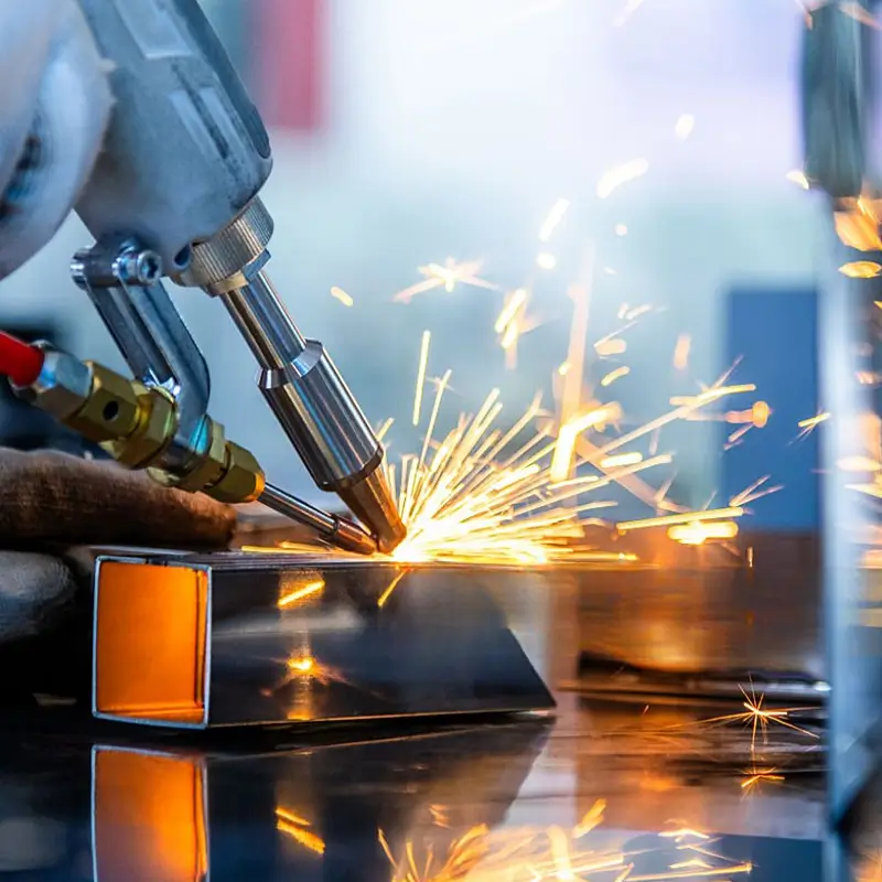 High-speed laser welding and post-weld cleaning on custom stainless steel